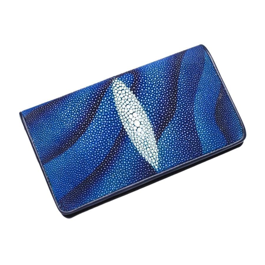 Blue Genuine Stingray Leather Wallet