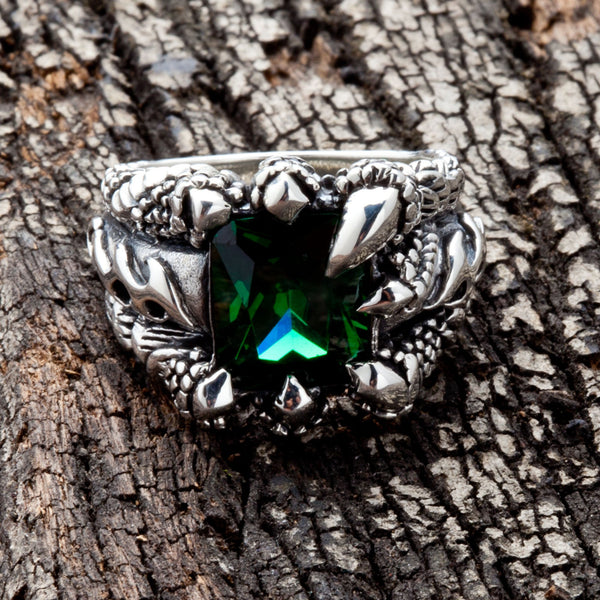 in Stock Emerald Belt Ring - Size 6.5