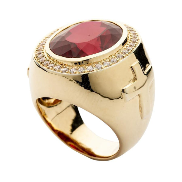 Bague Énorme Évêque Rubis