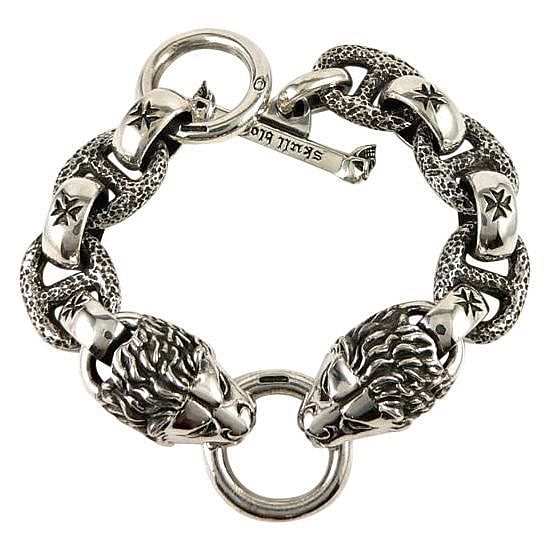 Jason Taylor Jewelry Mens Sterling Silver Choice of Size Lion Heads  Bracelet  ShopHQcom