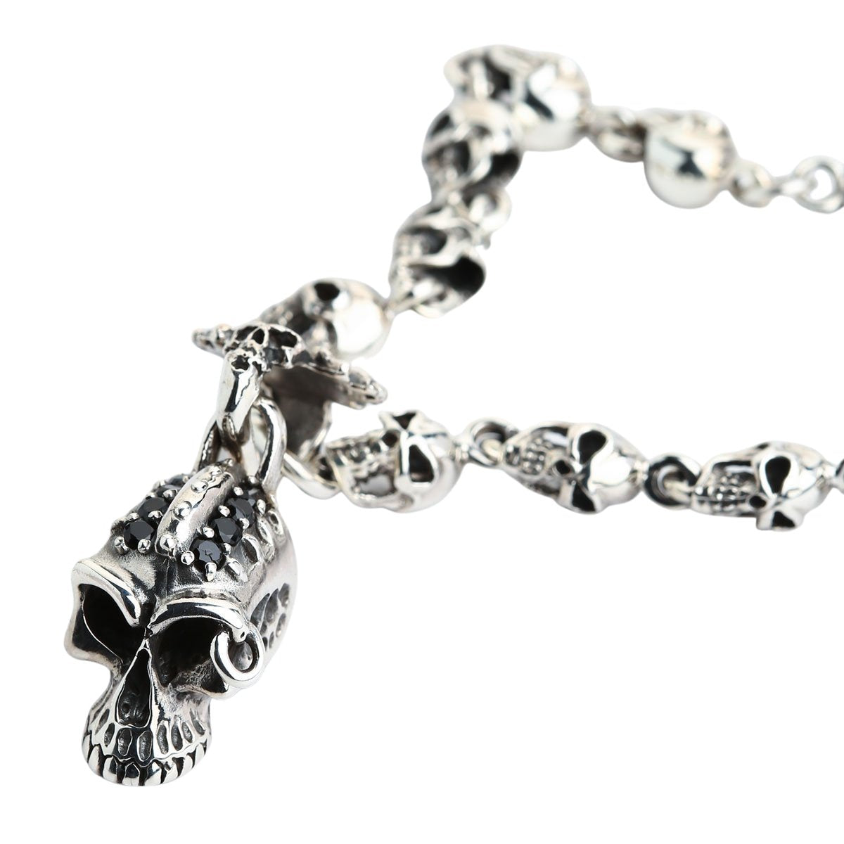 Punk Skull Charms (3pcs / 12mm x 22mm / Tibetan Silver) Gothic Jewelry Spooky Necklace Halloween Bracelet Bangle Zipper Pull Charm CHM1243