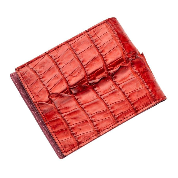 Trunk Chain Wallet - Luxury Shiny Crocodile Red